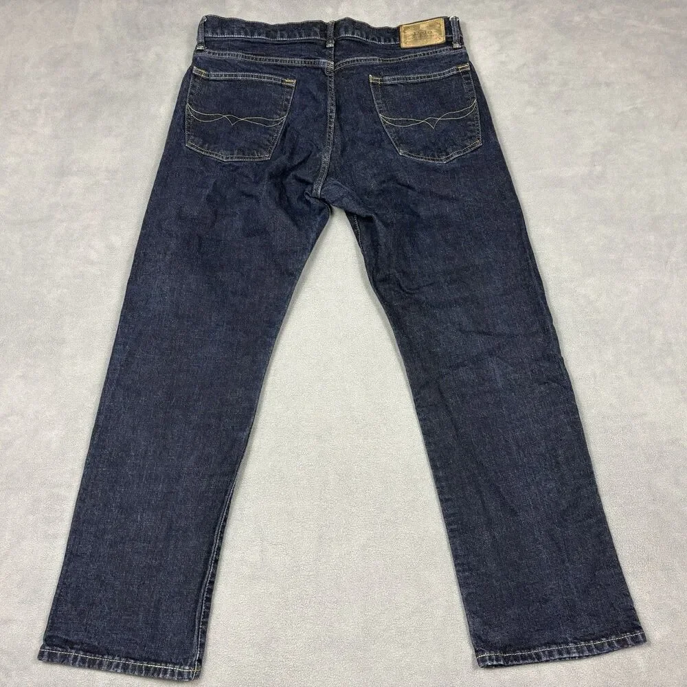Polo Ralph Lauren Mens Size 34 Classic Fit Jeans Dark Wash Straight Leg Denim